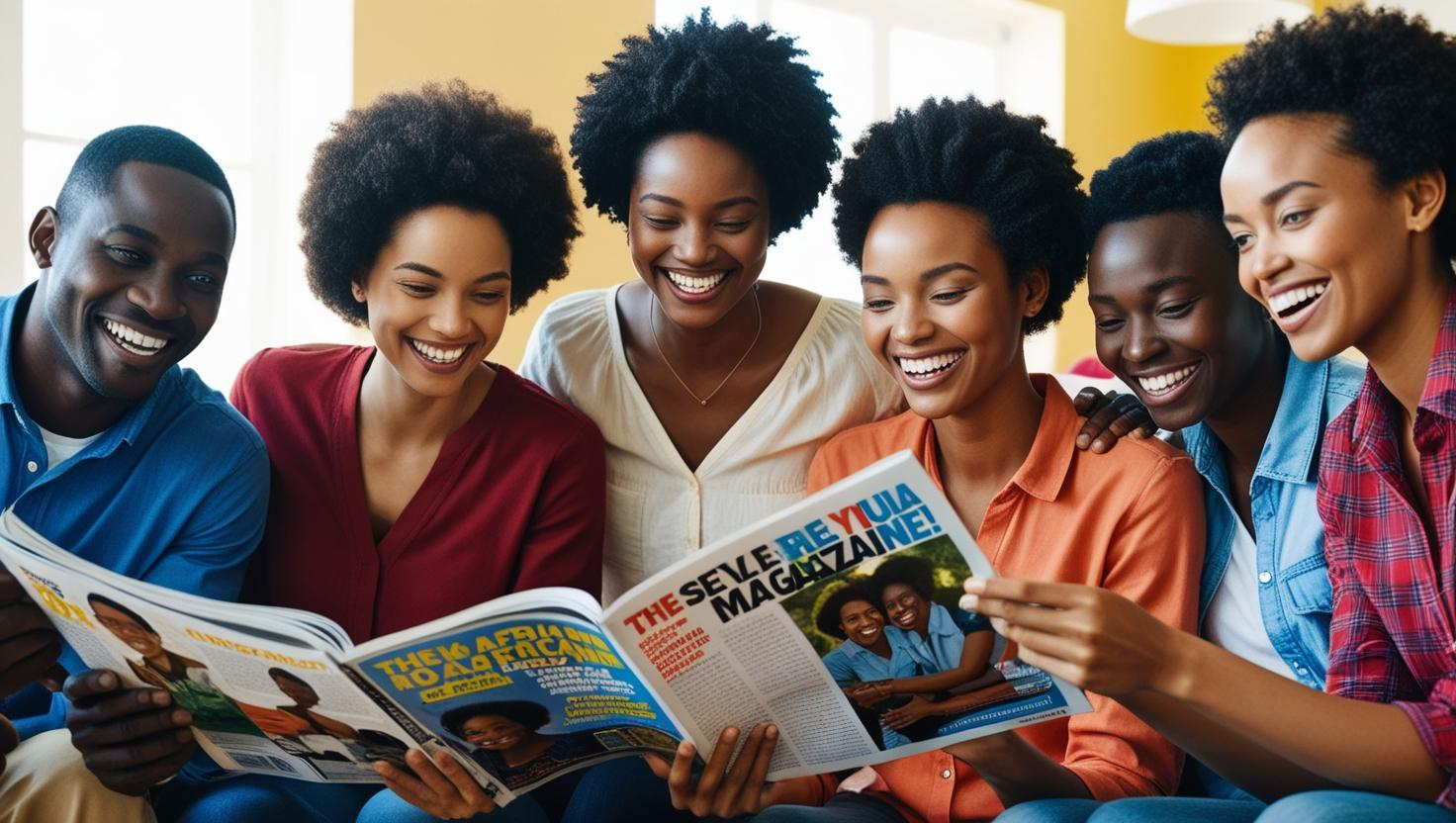 image des africain lisant le magazine