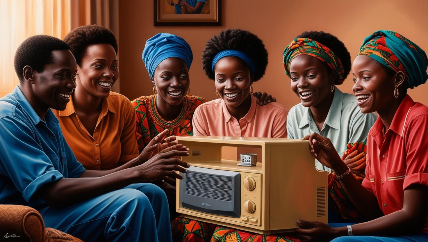 image des africain regardant la tv 1